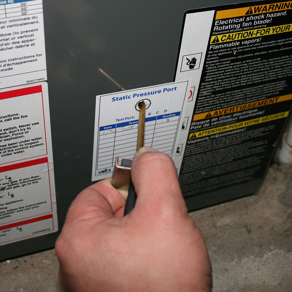 Static Pressure Port Stickers in action