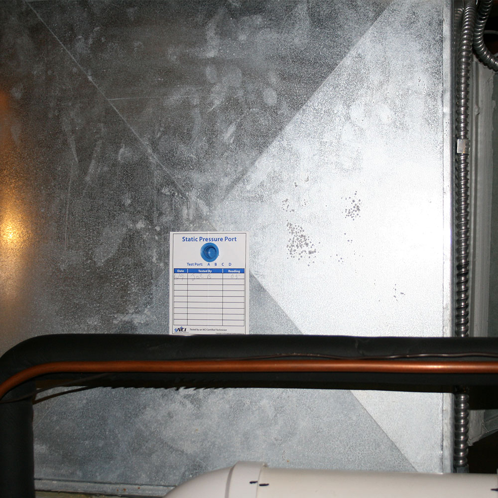 Static Pressure Port Stickers in action